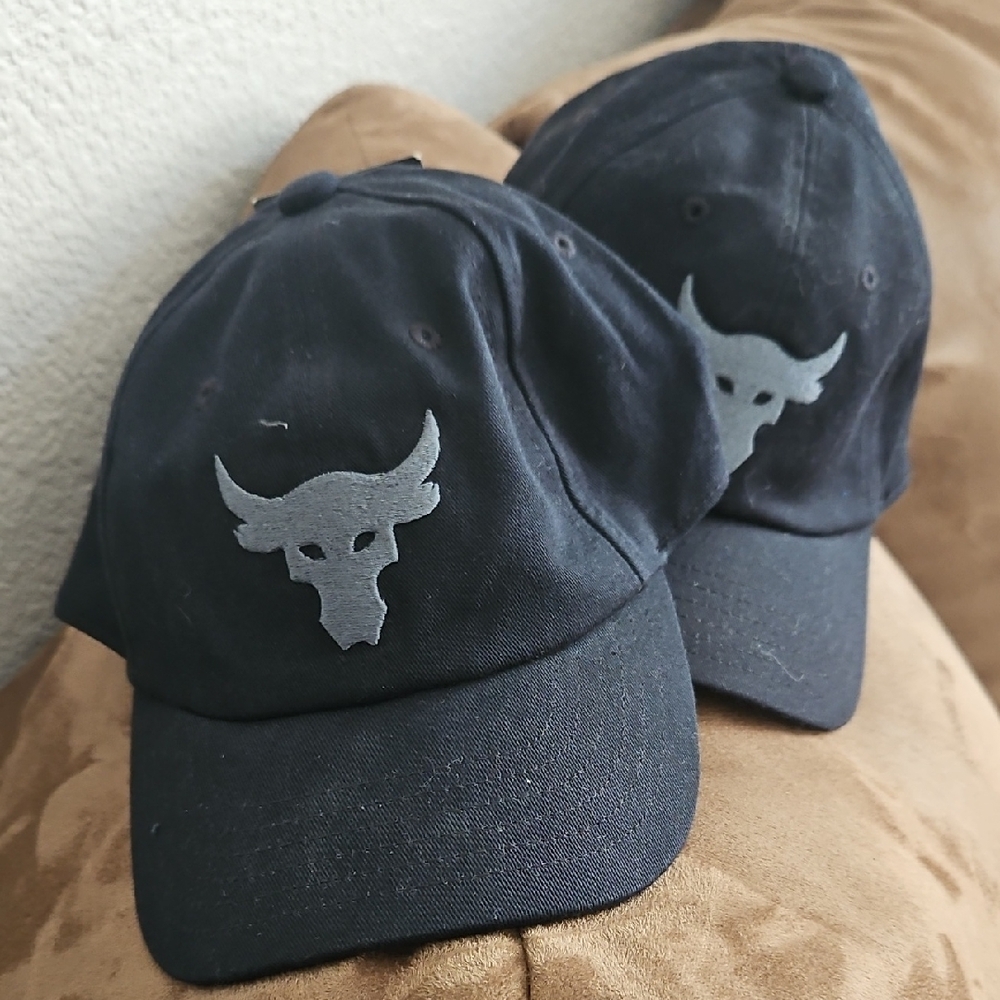 NWT Two (2) Under Armour Project Rock Youth Hats UNISEX